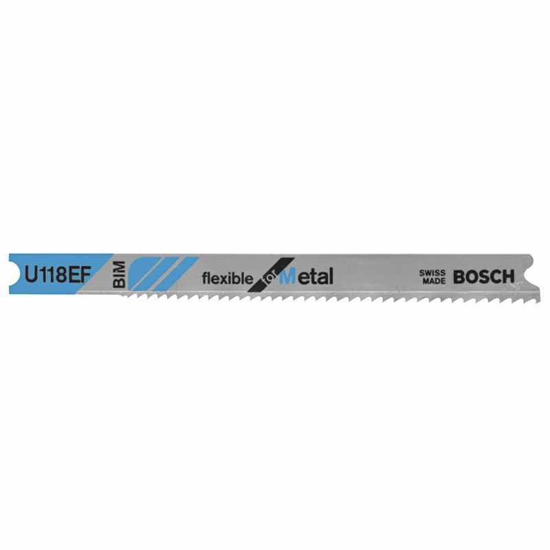 Bosch | U118E 5 Pieces 3-1/8" 14-18P TPI Basic for Metal U-Shank Jig Saw Blades