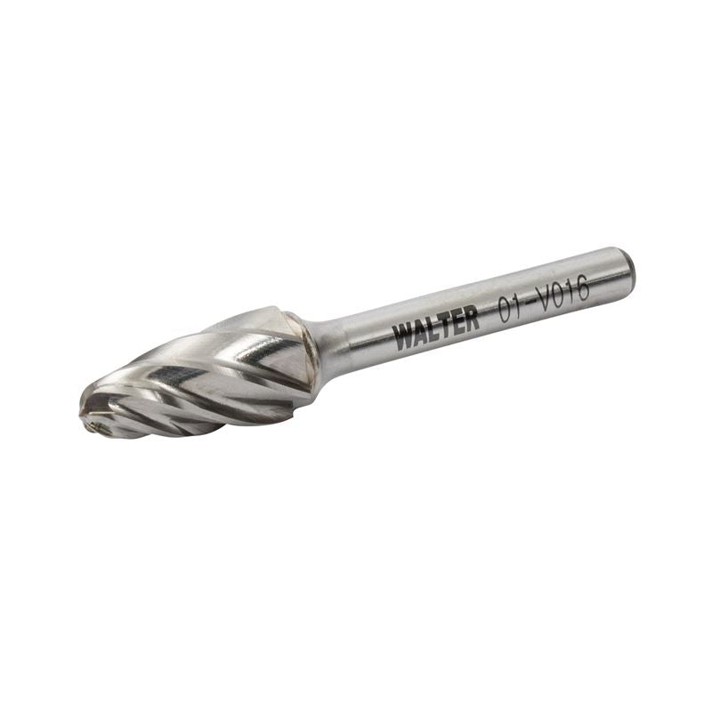 WALTER 01V014 CARBIDE BURR 1/4in Shank Double Cut SF-3 DC