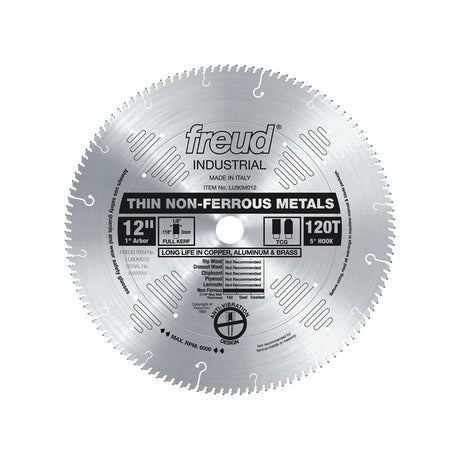 Freud | LU90M012 12" Thin Stock Non-Ferrous Metal Blade