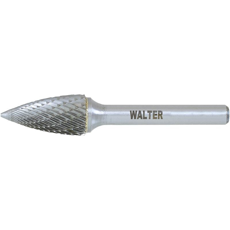 WALTER 01V044 CARBIDE BURR 1/4in Shank Double Cut SG-1 DC