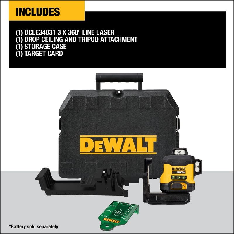 DEWALT DCLE34031B 20V 3x360 Line Laser (Tool Only)