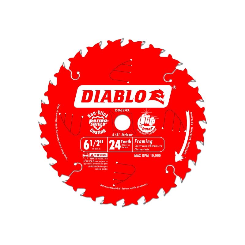 Diablo D0624A 6-1/2 in. x 24 Tooth Framing Saw Blade