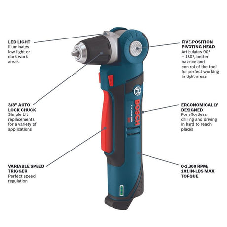 Bosch PS11N 12V Max 3/8 In. Angle Drill