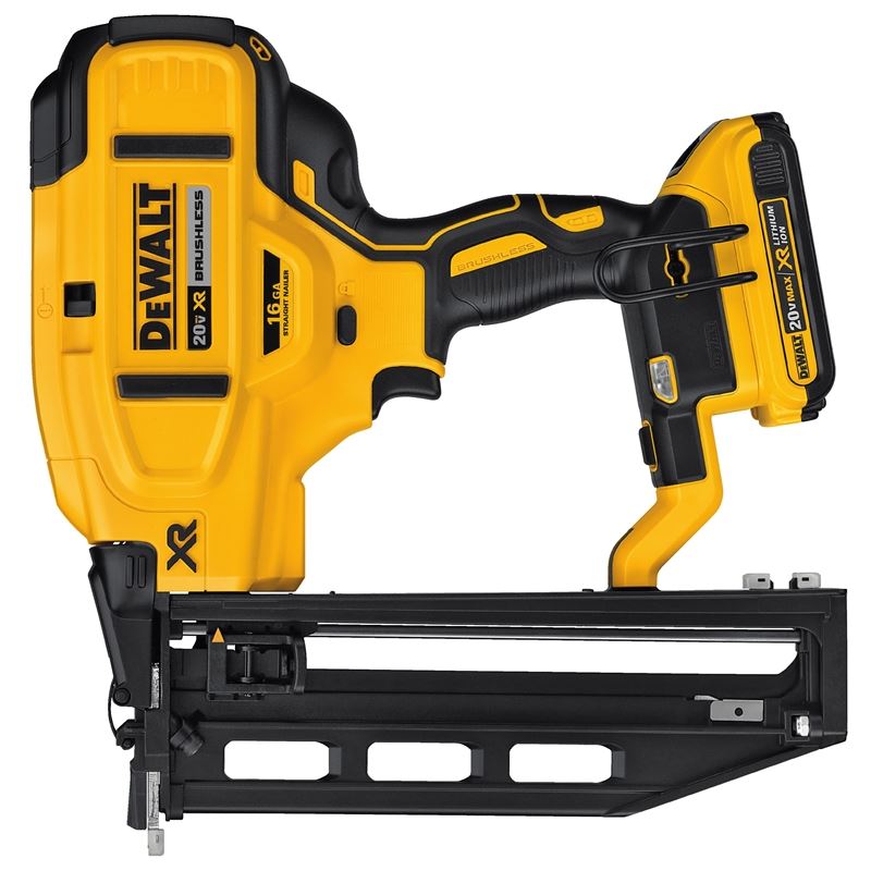 DEWALT DCN662D1 20V MAX* XR 16 GA Cordless Straight Finish Nailer Kit