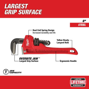 Milwaukee 48-22-7106 6in Steel Pipe Wrench