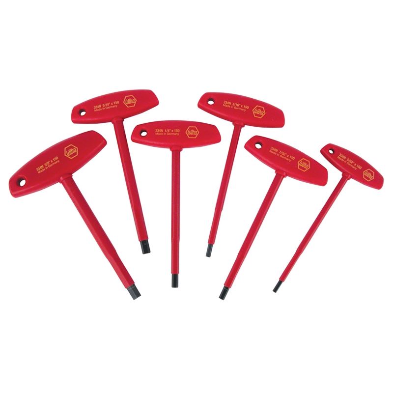 Wiha Insulated T-Handle Hex Inch 6 Piece Set