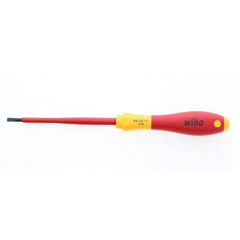 WIHA 92005 Insulated SoftFinish Slotted Screwdriver 3.5