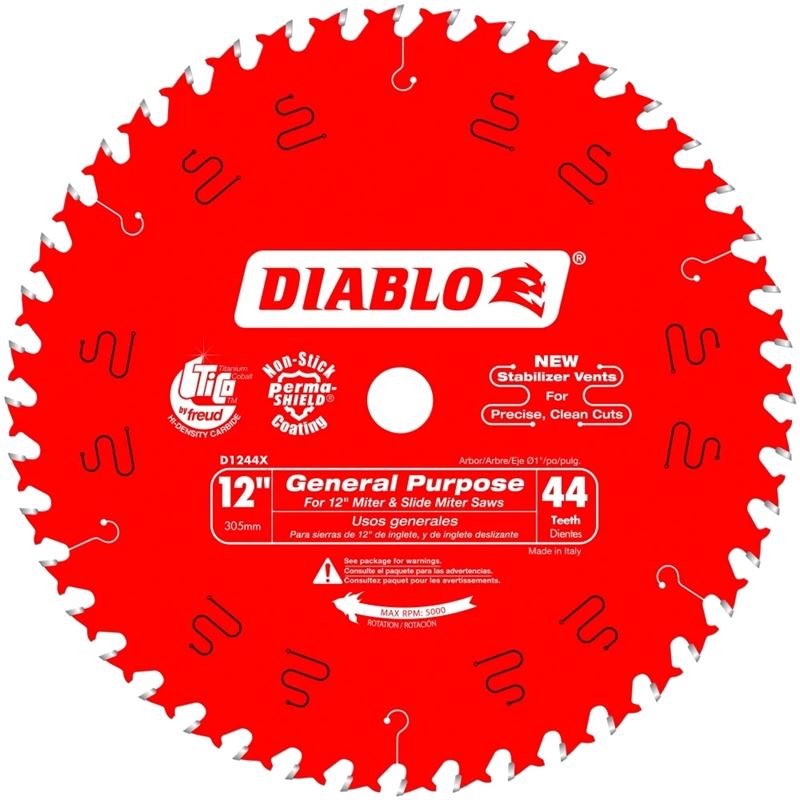 Diablo 12 in. x 44 Tooth General Purpose Wood Saw Blade