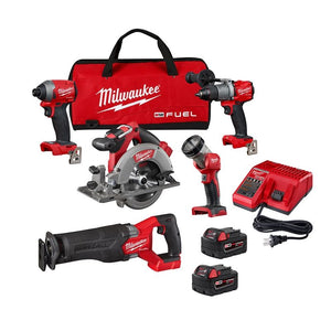 2998-25 M18 FUEL 18 Volt Lithium-Ion Brushless Cordless 5 Tool Combo Kit