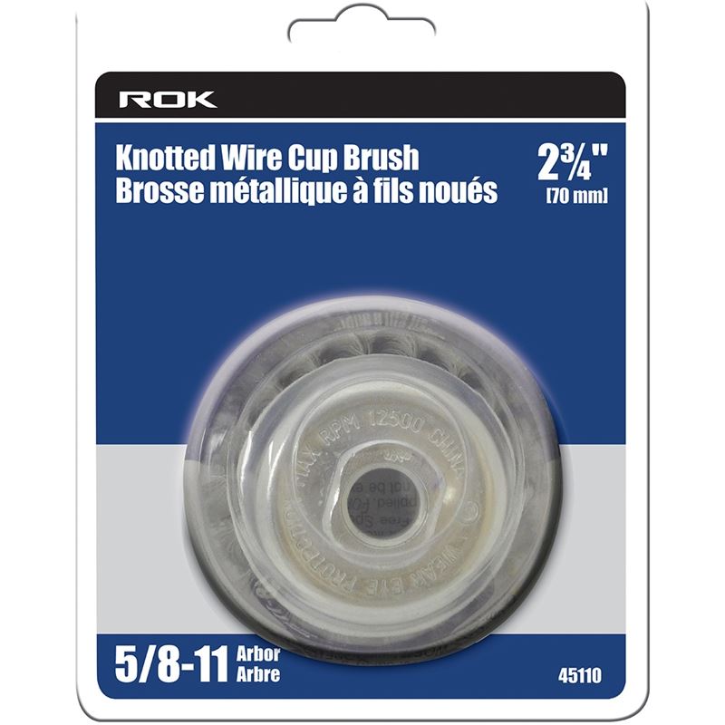 ROK 45110 2-3/4" Knotted Wire Cup Brush