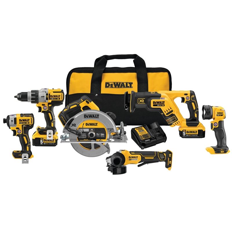 DEWALT DCK695P2 20V MAX XR BRUSHLESS CORDLESS 6-TOOL COMBO KIT