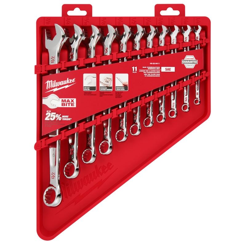 Milwaukee 48-22-9411 11pc SAE Combination Wrench Set