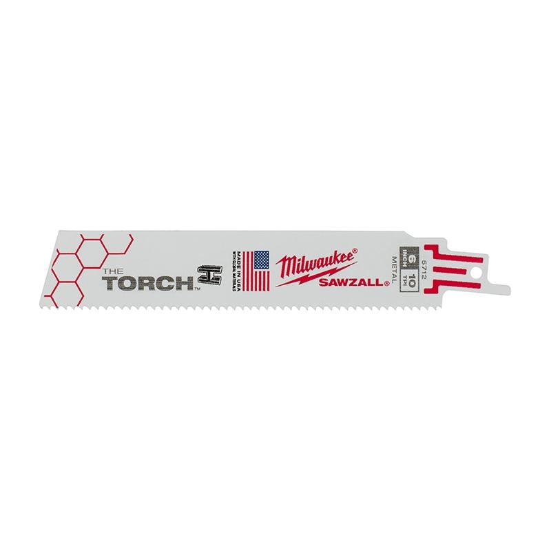 48-00-5712 6 in. 10 TPI THE TORCH SAWZALL Blades - 5 Pack