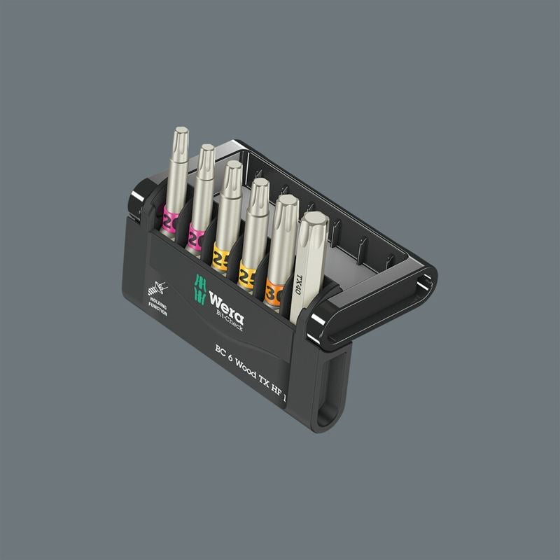 Wera 05056470001 Bit-Check 6 Wood Tx Hf 1, 6 Pieces