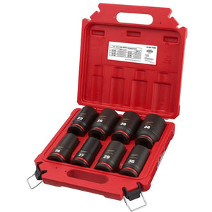 Milwaukee 49-66-7020 8PC SHOCKWAVE Impact Duty 3/4in Drive Metric Deep 6 Point Socket Set