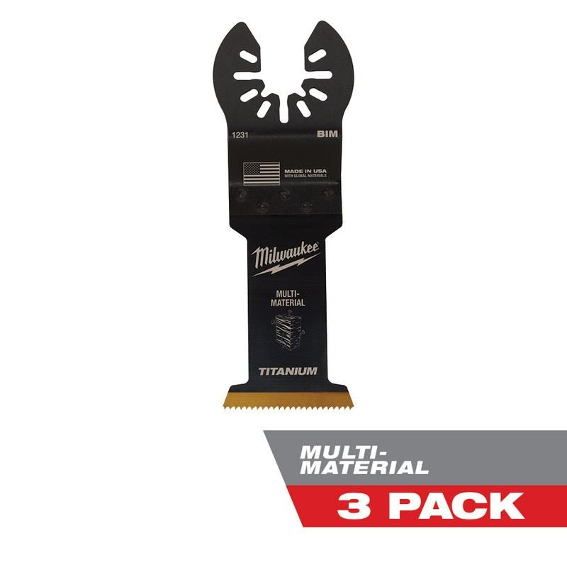 Milwaukee 49-25-1233 OPEN-LOK 1-3/8 in Titanium Enhanced Bi-Metal Multi-Material Blades 3 Pk