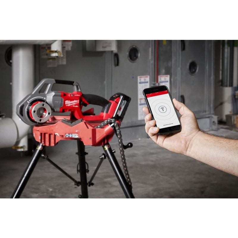 Milwaukee 2870-22 M18 FUEL Compact Pipe Threader w/ ONE-KEY w/ 1/2in - 1-1/4in Compact NPT Forged Aluminum Die Heads