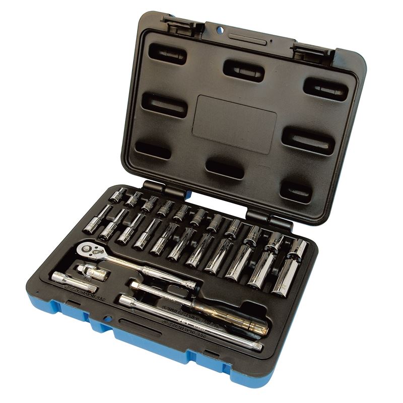 Jet 600116 28 Pc 1/4 Dr Metric Socket Wrench Set - 6 Point