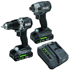 FLEX FXM201-2A 24V Brushless Drill Driver and Impact Driver Kit