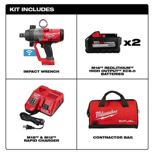 2867-22 M18 FUEL 18 Volt Lithium-Ion Brushless Cordless 1 in. High Torque Impact Wrench with ONE-KEY Kit