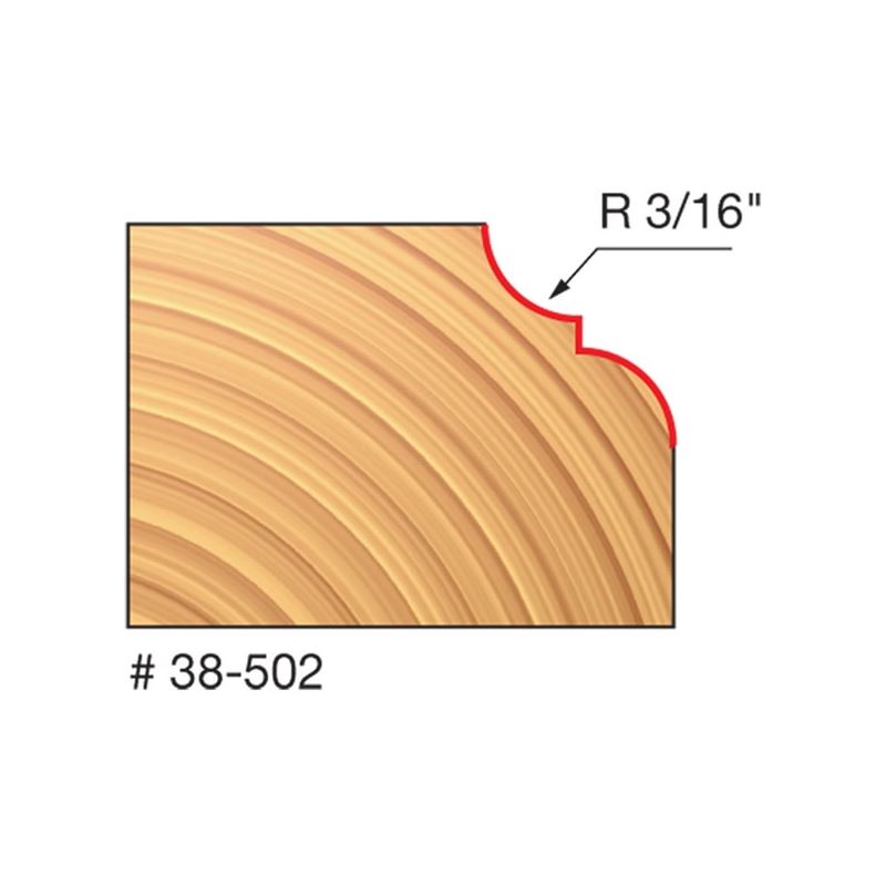 Freud | 38-502 1-1/4 (Dia.) Classical Bold Cove and Round Bit