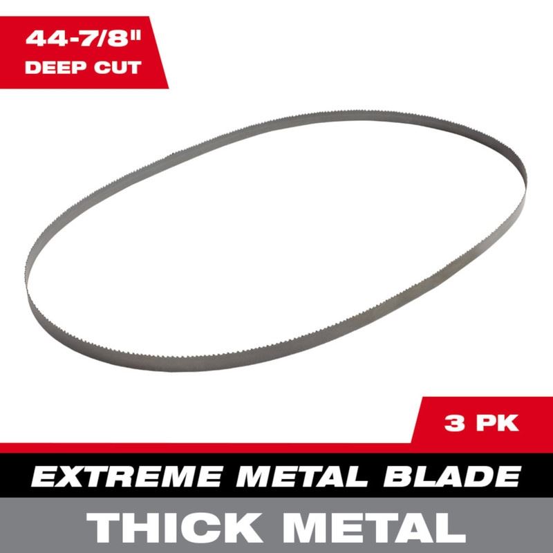 Milwaukee 48-39-0601 44-7/8 in. 8/10 TPI Metal Deep Cut Extreme Band Saw Blade - 3 Pack