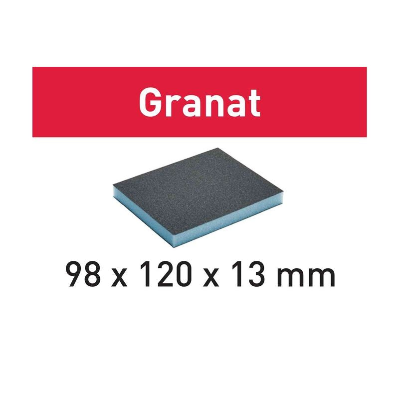 Abrasive sponge 98x120 x13 220 GR/6 Granat