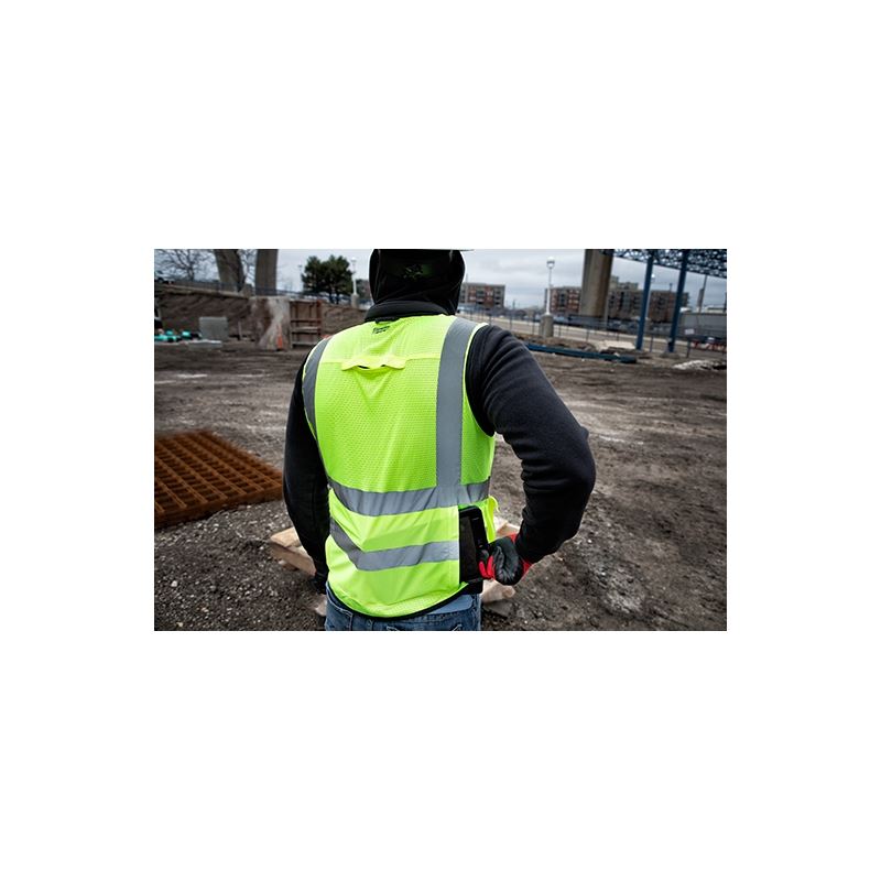 Milwaukee 48-73-5082 High Visibility Yellow Performance Safety Vest - L/XL (CSA)