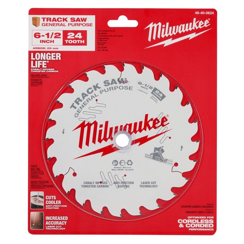 Milwaukee 48-40-0624 6-1/2in 24T General Purpose Track Saw Blade