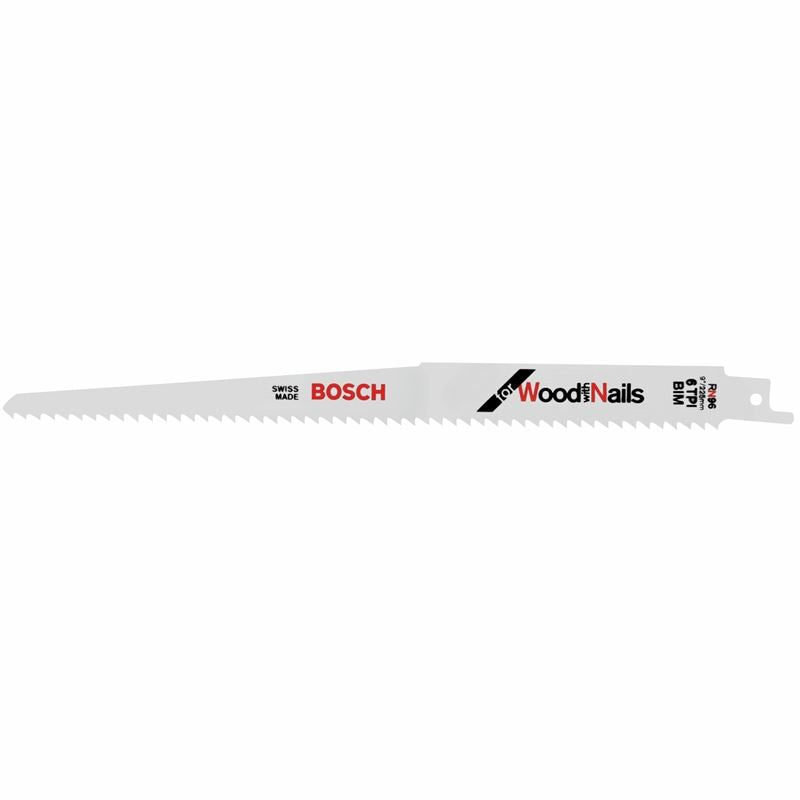 Bosch RN96 9 In. 6 TPI Wood with Nails Reciprocating Saw Blade