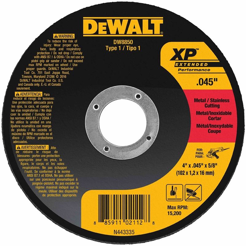 DEWALT  5" x .045" x 7/8" XP metal and stainless cutting