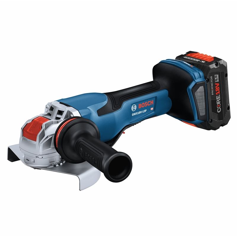 Bosch GWX18V-13PB14 PROFACTOR 18V Spitfire X-LOCK 5 - 6 In. Angle Grinder with Paddle Switch and (1) CORE 18V 8.0 Ah PROFACTOR Performance Battery