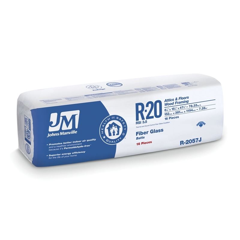 JM R20 Fiberglass Batt Insulation (15-in x 47-in)