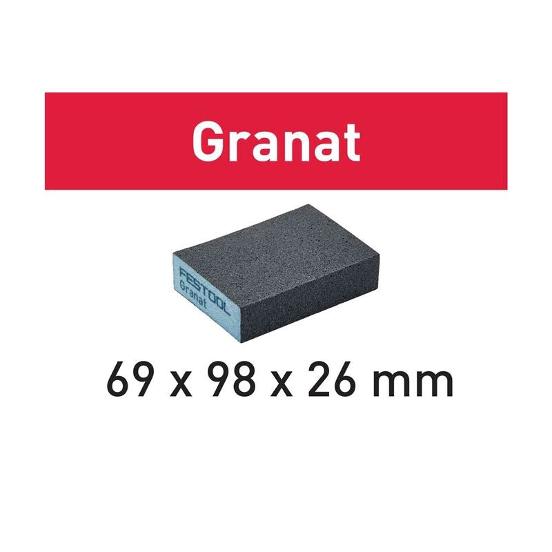 Abrasive sponge 69x98x26 36 GR/6 Granat