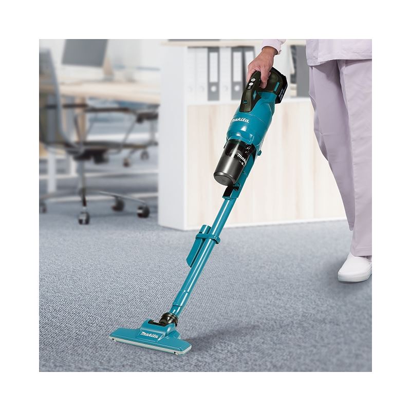 Makita DCL286FZ 18V LXT Brushless Cordless 250 ml Stick Vacuum Cleaner w/Cyclone Attachment, Teal (Tool Only)