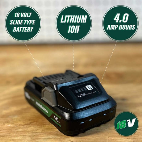 metabo HPT 378681M 18 Volt 4.0Ah Lithium Ion Battery with Fuel Indicator