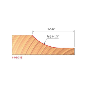 Freud | 99-318 1-1/2 (Dia.) Vertical Raised Panel Bit