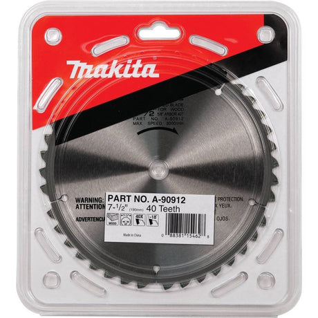 Makita A-90912 7-1/2in 40T Carbide Tipped Miter Saw Blade