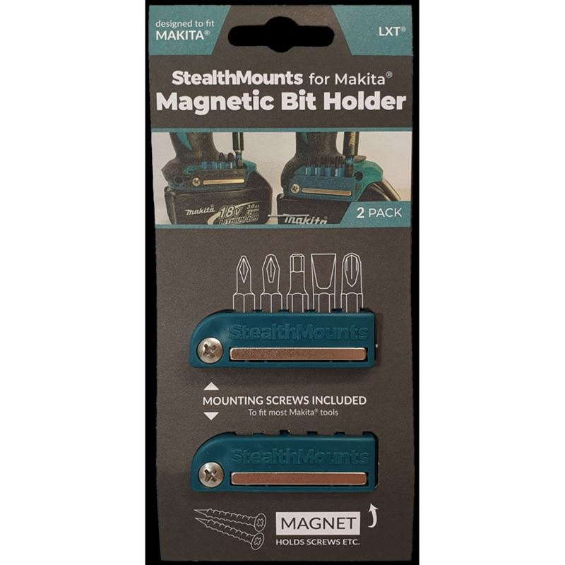 StealthMount BH-MK-BLU-2-LF Bit Holder For Makita (2 Pack)