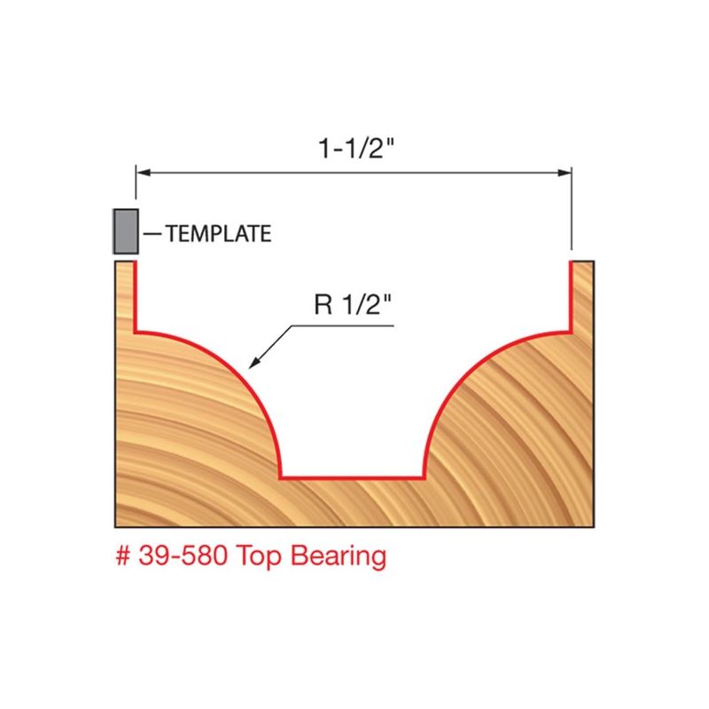 Freud | 39-580 1/2 Radius Ovolo Bit