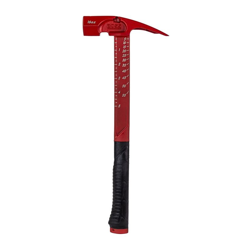 BOSS 16oz Milled Face Pro Series Titanium Hammer  - RED