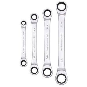 JET Ratcheting Double Box Wrench Set  - SAE - 4 pc