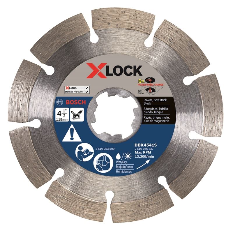 Bosch DBX4541S 4-1/2 In. X-LOCK Segmented Rim Diamond Blade