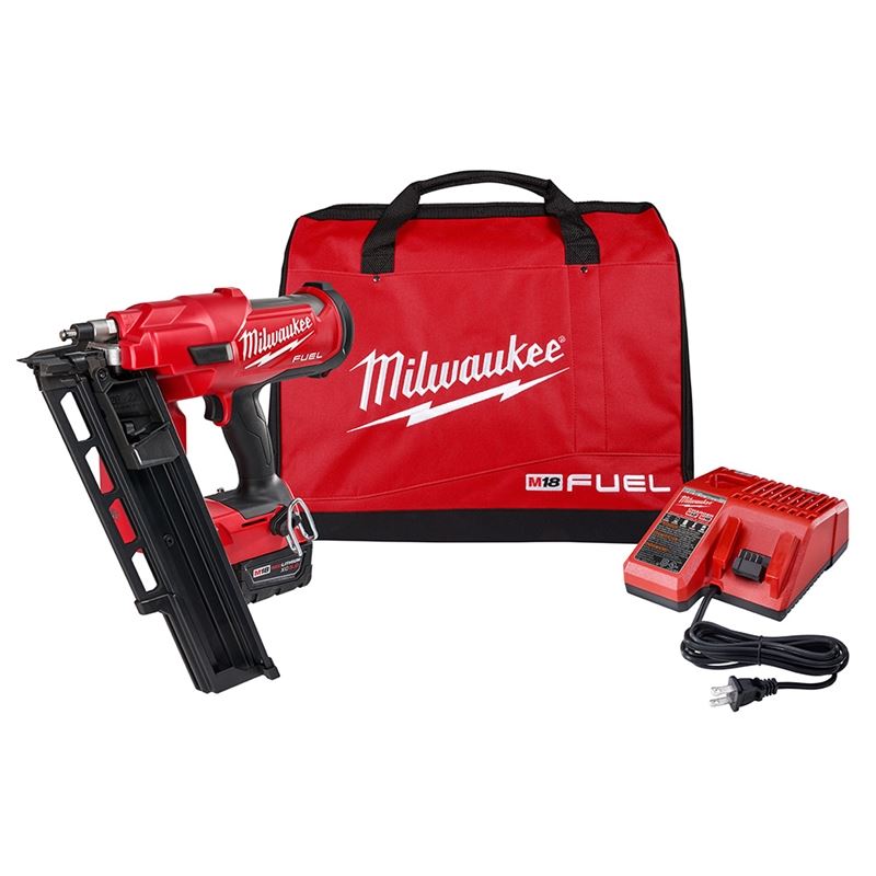 2744-21 M18 FUEL 18 Volt Lithium-Ion Brushless Cordless 21 Degree Framing Nailer Kit