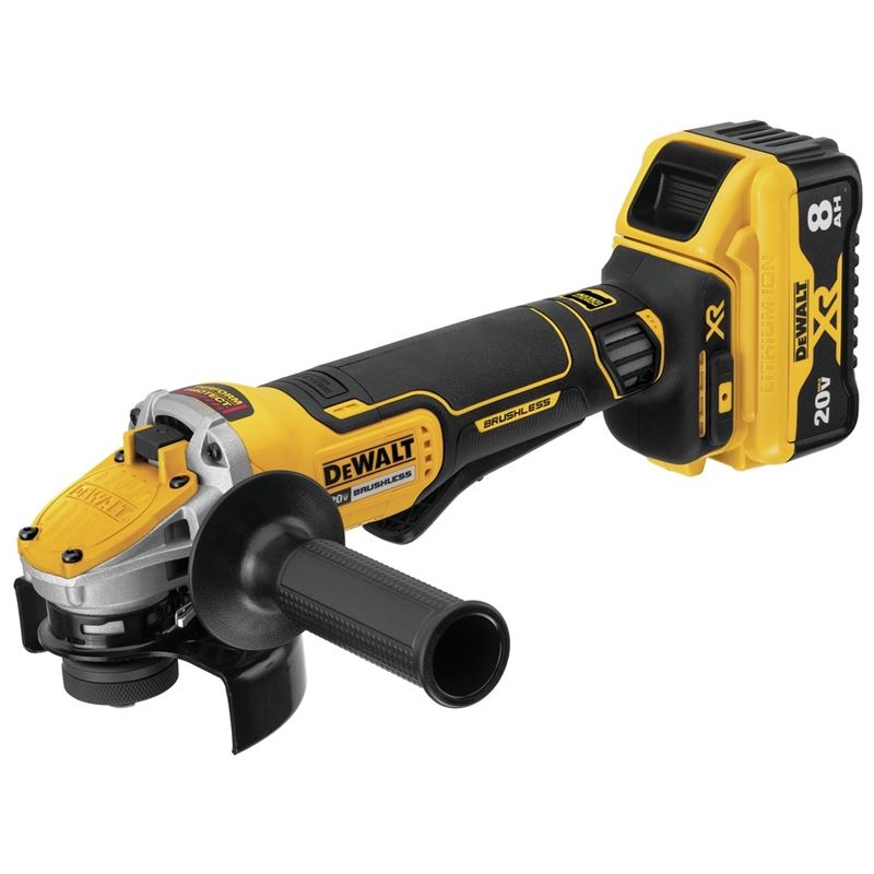 DEWALT DCG415W1 20V MAX* XR Brushless 4-1/2 - 5 in. Switch Small Angle Grinder With POWER DETECTTool Technology Kit