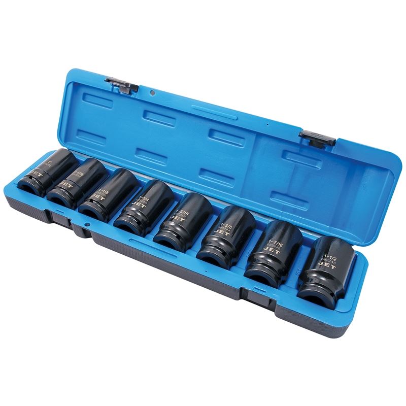 Jet 610402 8 Pc 3/4 Dr Deep S.a.e. Impact Socket Set - 6 Point