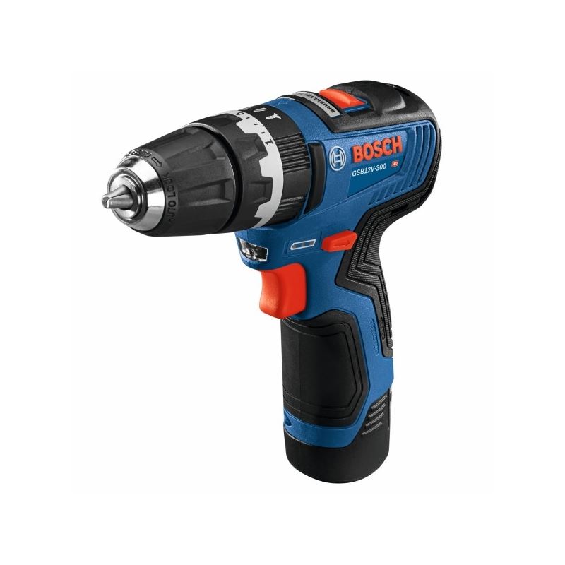 Bosch GSB12V-300B22 12V Max Brushless 3/8 In. Hammer Drill/Driver Kit with (2) 2.0 Ah Batteries