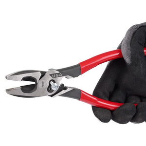 Milwaukee MT500C 9in Linemans Dipped Grip Pliers w/ Crimper  Bolt Cutter (USA)