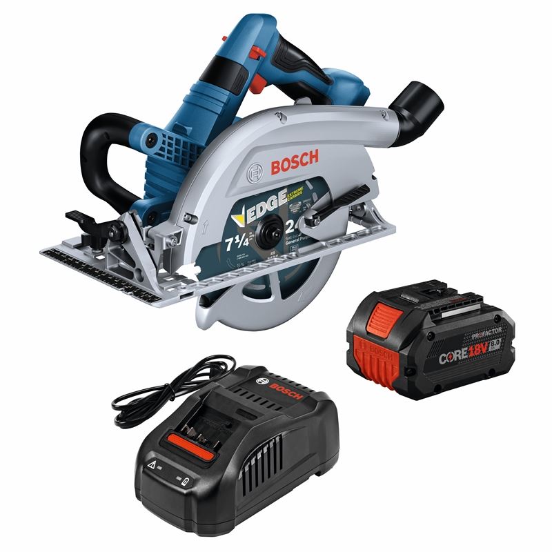 Bosch GKS18V-26LB14 PROFACTOR 18V Strong Arm 7-1/4 In. Blade Left Circular Saw Kit with (1) CORE 18V 8.0 Ah PROFACTOR Performance Battery