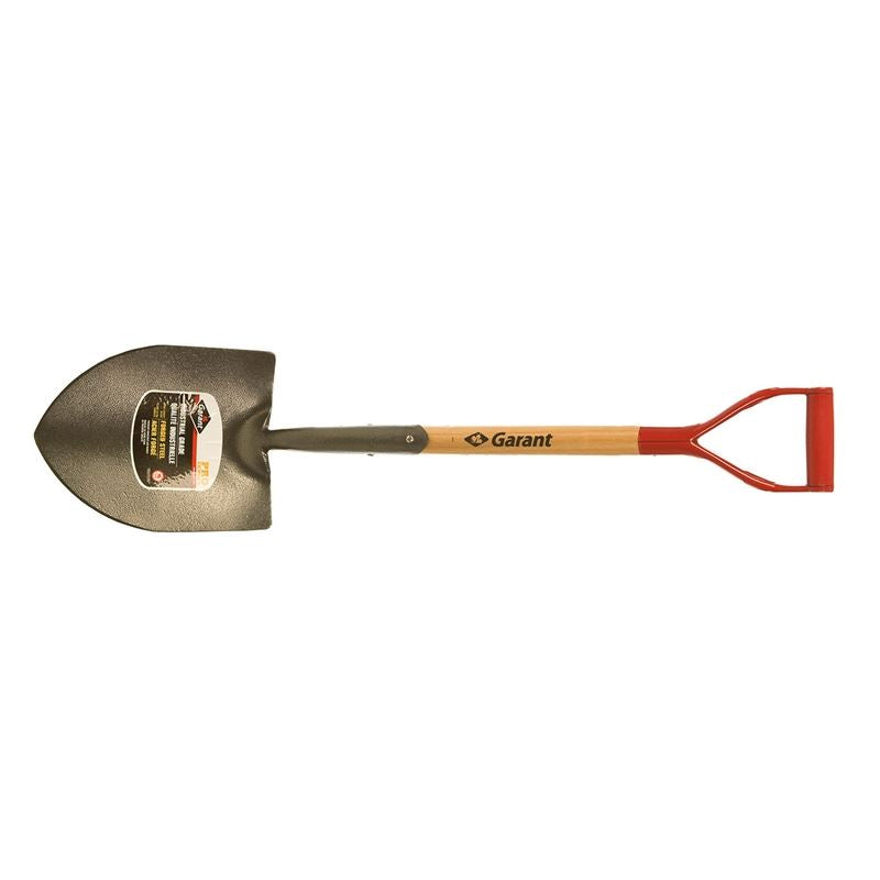 Garant GFR2D Round point shovel, wood handle, D-grip